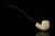 srv Premium - Carved Churchwarden Dual Stem Meerschaum Pipe with case M4698