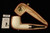 IMP Meerschaum Pipe - Billiard - Hand Carved with pocket case i2737