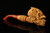 srv - King Skull Block Meerschaum Pipe Carved by Alpaslan with fitted case 15849