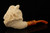 srv - Jumbo Buffalo Meerschaum Pipe Carved by I. Baglan with fitted case 15876