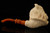 srv - Jumbo Buffalo Meerschaum Pipe Carved by I. Baglan with fitted case 15876