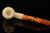 srv - Deep Lattice Meerschaum Pipe Carved by I. Baglan with fitted case 15892