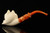 srv - Cat Block Meerschaum Pipe Carved by Kenan with fitted case 15895