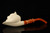 srv - Cat Block Meerschaum Pipe Carved by Kenan with fitted case 15895