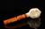 srv - Cat Block Meerschaum Pipe Carved by Kenan with fitted case 15895