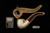 srv - Bent Billiard Block Meerschaum Pipe with fitted case M4709