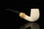 srv Premium - Bamboo Bent Billiard Block Meerschaum Pipe with fitted case M4712
