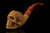 srv - Carved Skull Block Meerschaum Pipe with fitted case M4725