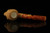 srv - Carved Skull Block Meerschaum Pipe with fitted case M4725