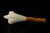srv - Skull in Claw Churchwarden Dual Stem Meerschaum Pipe with case M4734