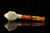 srv - Lion Churchwarden Dual Stem Meerschaum Pipe with case M4737
