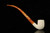 srv - Lattice Bent Billiard Churchwarden Dual Stem Meerschaum Pipe with case M4742