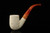 srv - Lattice Bent Billiard Churchwarden Dual Stem Meerschaum Pipe with case M4743