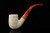 srv - Lattice Bent Billiard Churchwarden Dual Stem Meerschaum Pipe with case M4743