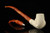 srv - Eagle's Claw Churchwarden Dual Stem Meerschaum Pipe with case M4745