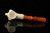 srv - Eagle's Claw Churchwarden Dual Stem Meerschaum Pipe with case M4745