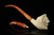 srv - Lion Churchwarden Dual Stem Meerschaum Pipe with case M4787