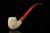 srv - Carved Bent Billiard Churchwarden Dual Stem Meerschaum Pipe with case M4788