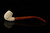 srv - Carved Bent Billiard Churchwarden Dual Stem Meerschaum Pipe with case M4788
