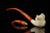 srv - Viking Churchwarden Dual Stem Meerschaum Pipe with case M4790