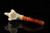 srv - Lattice Eagle's Claw Churchwarden Dual Stem Meerschaum Pipe with case M4795