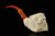 srv - Skull in Claw Churchwarden Dual Stem Meerschaum Pipe with case M4796