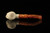 Floral Skull Block Meerschaum Pipe with pouch M4802