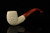Carved Bent Billiard Block Meerschaum Pipe with pouch M4805