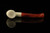 Carved Bent Billiard Block Meerschaum Pipe with pouch M4805