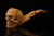 srv - Skull Block Meerschaum Pipe with fitted case M4809