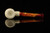 srv - Carved Billiard Block Meerschaum Pipe with fitted case M4814