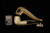 srv - Carved Billiard Block Meerschaum Pipe with fitted case M4815