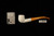 Bent Billiard Block Meerschaum Pipe with pouch M4857