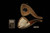 srv - Big Chief Skull Block Meerschaum Pipe with fitted case M4867