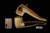 srv Premium - Carved Tomahawk Block Meerschaum Pipe with fitted case M4871