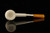 srv Premium - Designer Lattice Pencil Shank Billiard Block Meerschaum Pipe with pocket case M4872