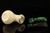 IMP Meerschaum Pipe - Rhodesian - Dual Stem RC Reverse Calabash with pocket case i2764