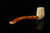 srv - Autograph Series Carved Billiard Churchwarden Dual Stem Meerschaum Pipe with case M4879