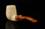 srv - Autograph Series Carved Billiard Churchwarden Dual Stem Meerschaum Pipe with case M4879