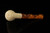 srv - Autograph Series Carved Billiard Churchwarden Dual Stem Meerschaum Pipe with case M4879