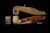 srv - Autograph Series Carved Billiard Churchwarden Dual Stem Meerschaum Pipe with case M4879