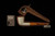 srv - Lattice Dublin Straight Block Meerschaum Pipe with fitted case M4890