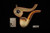 srv - Bent Billiard Block Meerschaum Pipe with fitted case M4892