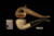 srv - Carved Deluxe Calabash Block Meerschaum Pipe with fitted case M4893