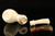 IMP Meerschaum Pipe - Jumbo Apple - Dual Stem RC Reverse Calabash with pocket case i2774