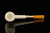 srv Premium - Pencil Shank Billiard Pocket Pipe Block Meerschaum Pipe with pocket case M4906