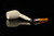 srv Premium - Pencil Shank Billiard Pocket Pipe Block Meerschaum Pipe with pocket case M4906