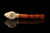 Floral Skull Block Meerschaum Pipe with pouch M4919