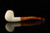 Bent Billiard Block Meerschaum Pipe with pouch M4925