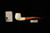 Bent Billiard Block Meerschaum Pipe with pouch M4925